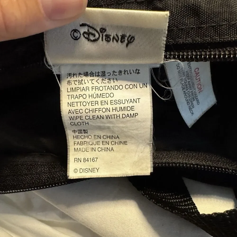 Vintage 1990's Disney World Large Tote Black  Fun Colorful Character Lettering
